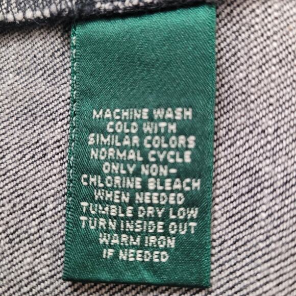 VTG Ralph Lauren Womens Black Denim Vest Size XL Western Cottage 90's Y2K - Picture 7 of 7